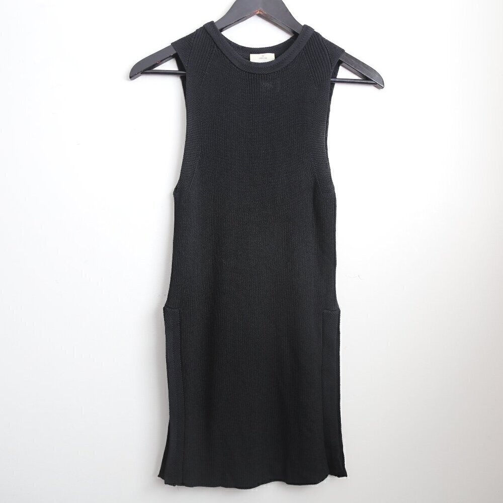 Aritzia Wilfred Palmier Sleeveless Knit Tunic Style Sweater Black Size XS